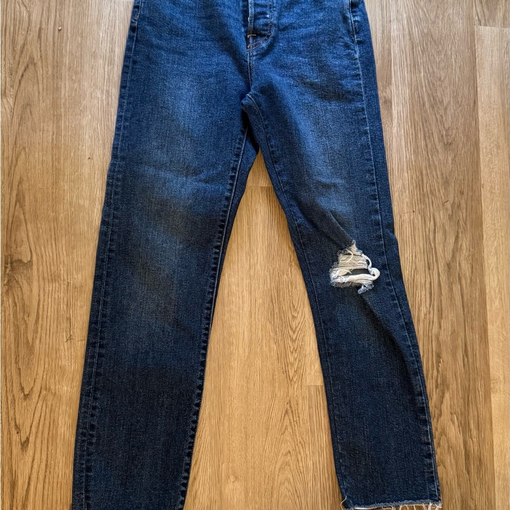 Levi's Blue Skinny Jeans with Distressed Details